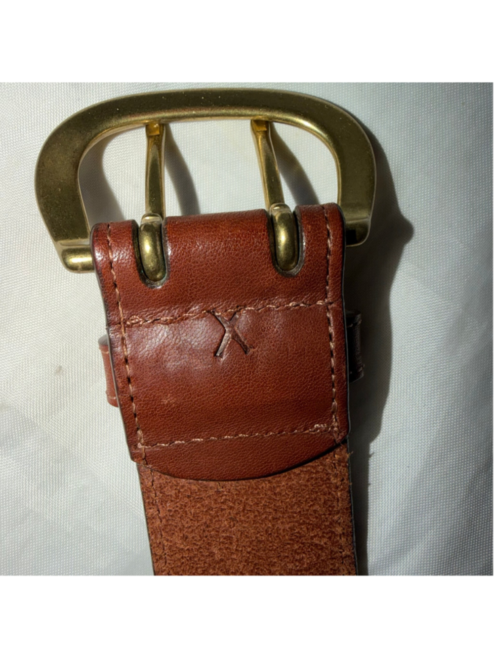 Ralph Lauren Brown Leather Belt with Brass Buckle - Picture 3 of 9